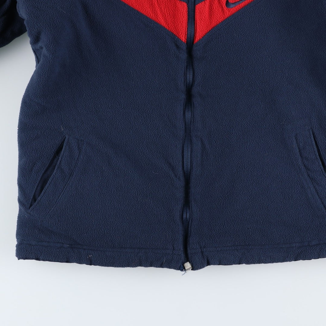 2000'S Nike Reversible Padded Parka Puffer Jacket, Women's, Size XL Nylon red type Vintage Second Hand