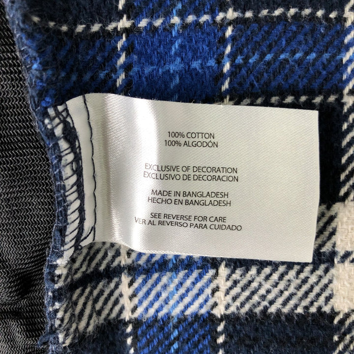 ORVIS Long Sleeve Heavy Flannel Check Shirt, Men's Size L cotton blue type Vintage Second Hand
