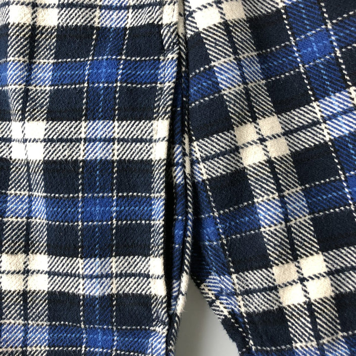ORVIS Long Sleeve Heavy Flannel Check Shirt, Men's Size L cotton blue type Vintage Second Hand