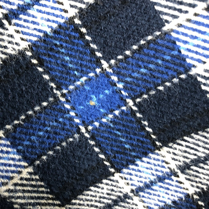 ORVIS Long Sleeve Heavy Flannel Check Shirt, Men's Size L cotton blue type Vintage Second Hand