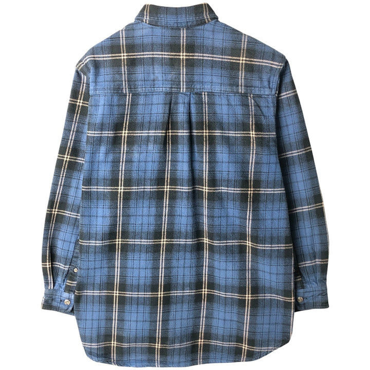 FIELD AND STREAM Long Sleeve Flannel Check Shirt, Men's Size M cotton blue type Vintage Second Hand