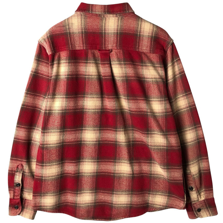ORVIS Ombre Check Long Sleeve Flannel Check Shirt, Men's Size L cotton red type Vintage Second Hand