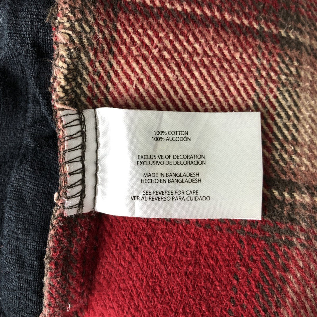 ORVIS Ombre Check Long Sleeve Flannel Check Shirt, Men's Size L cotton red type Vintage Second Hand