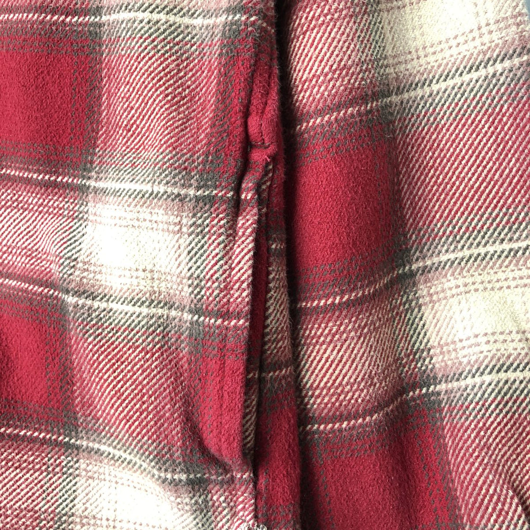 ORVIS Ombre Check Long Sleeve Flannel Check Shirt, Men's Size L cotton red type Vintage Second Hand