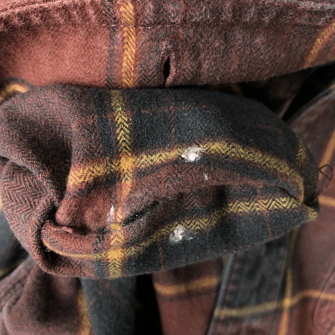 Carhartt ORIGINAL FIT long sleeve flannel check shirt, men's size L cotton red type Vintage Second Hand