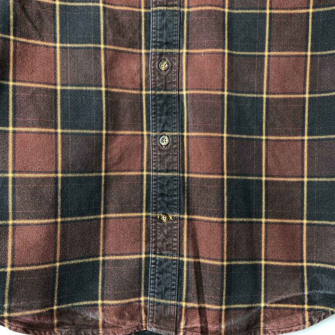 Carhartt ORIGINAL FIT long sleeve flannel check shirt, men's size L cotton red type Vintage Second Hand