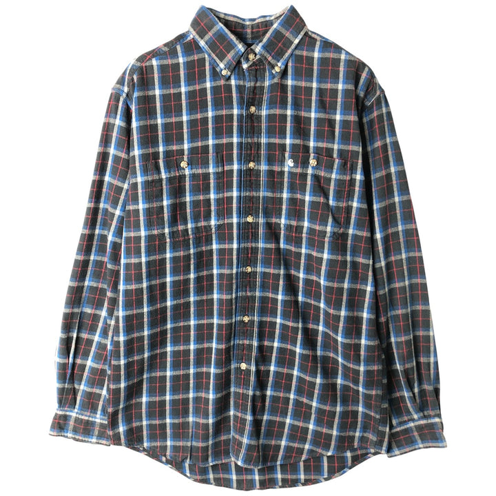 Carhartt Long Sleeve Flannel Check Shirt, Men's Size M cotton black type Vintage Second Hand