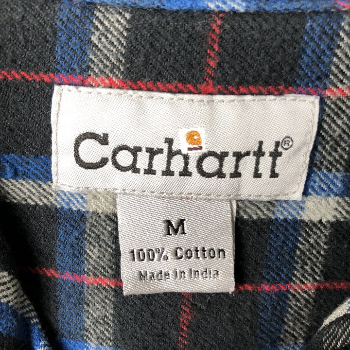 Carhartt Long Sleeve Flannel Check Shirt, Men's Size M cotton black type Vintage Second Hand