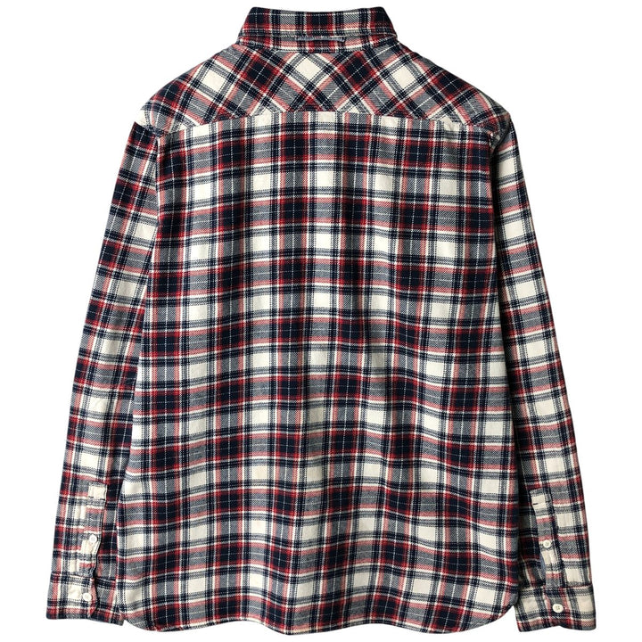 Levi's Standard Fit Long Sleeve Flannel Check Shirt, Men's Size L cotton red type Vintage Second Hand
