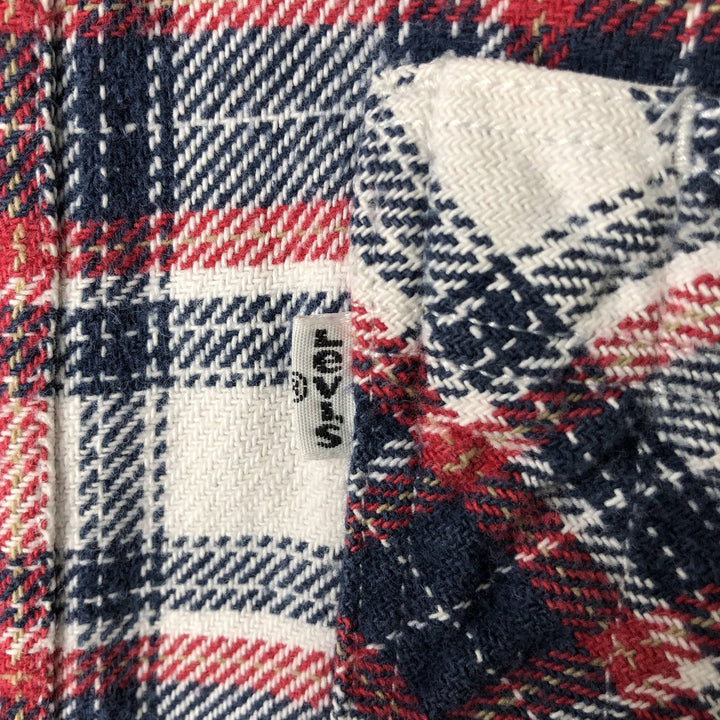 Levi's Standard Fit Long Sleeve Flannel Check Shirt, Men's Size L cotton red type Vintage Second Hand