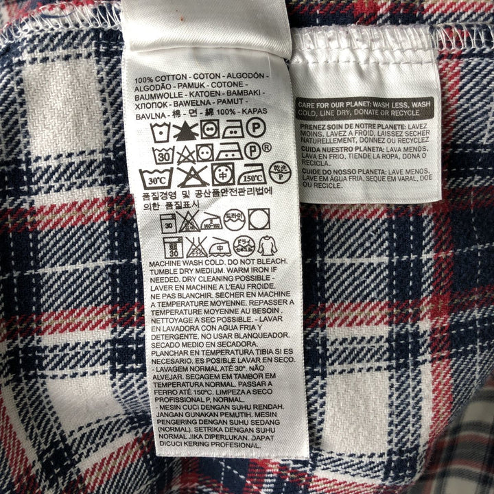Levi's Standard Fit Long Sleeve Flannel Check Shirt, Men's Size L cotton red type Vintage Second Hand