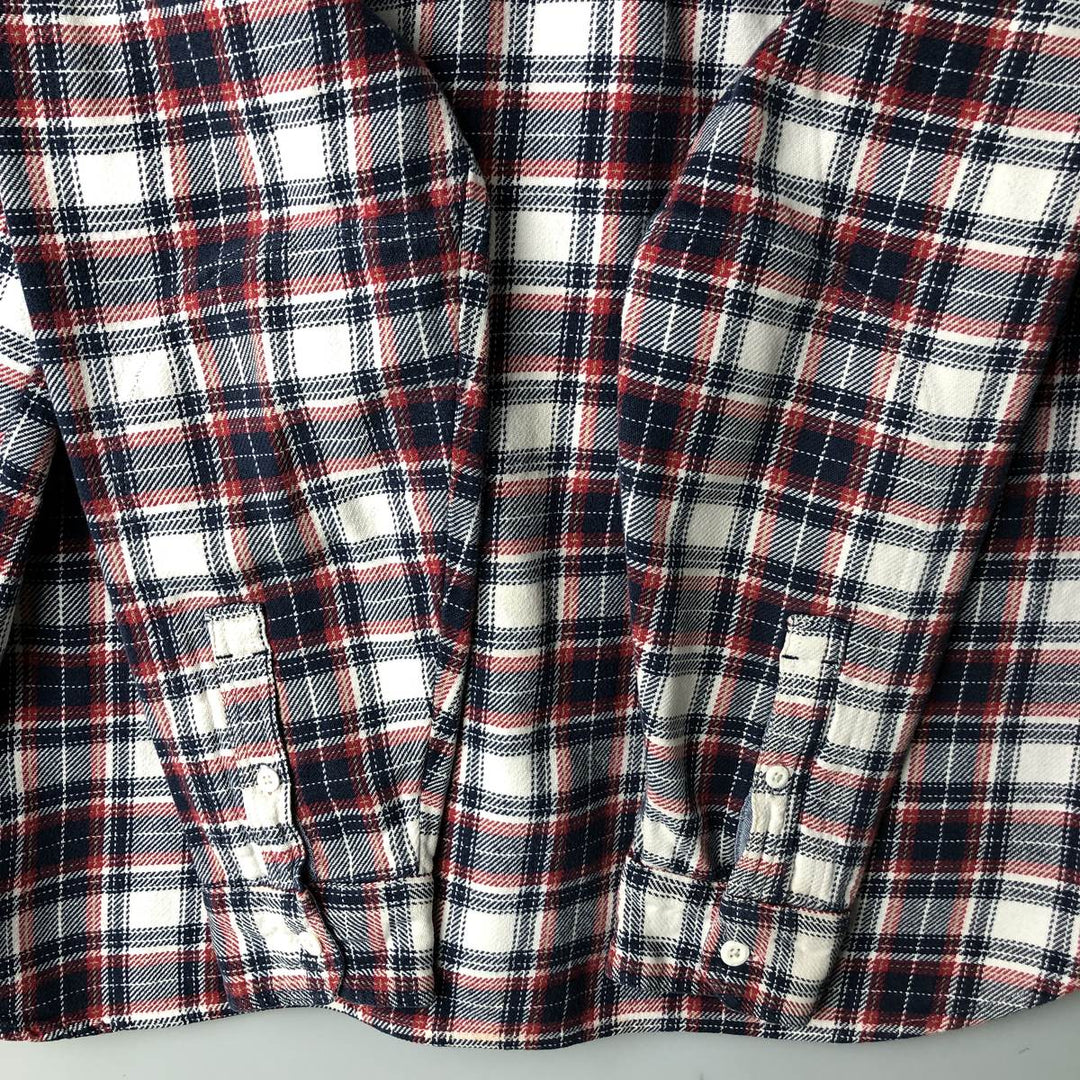 Levi's Standard Fit Long Sleeve Flannel Check Shirt, Men's Size L cotton red type Vintage Second Hand