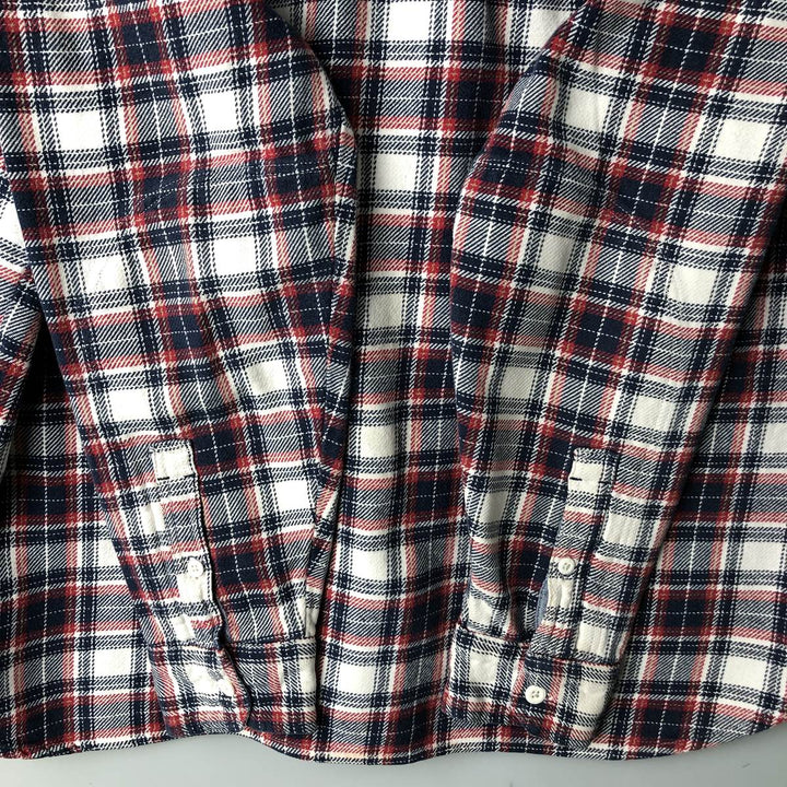 Levi's Standard Fit Long Sleeve Flannel Check Shirt, Men's Size L cotton red type Vintage Second Hand