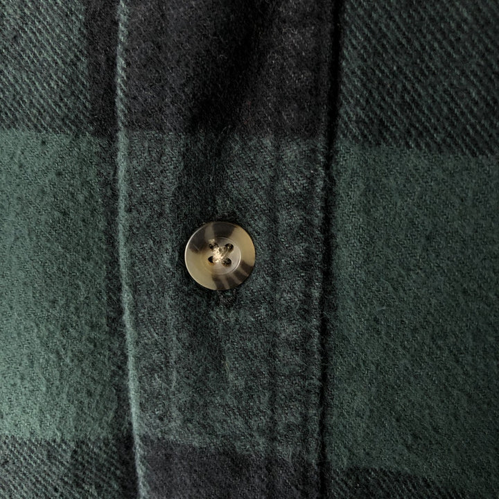 90'S Vintage FIELDN' FOREST Buffalo Check Long Sleeve Flannel Shirt, Men's Size XL cotton green type Vintage Second Hand