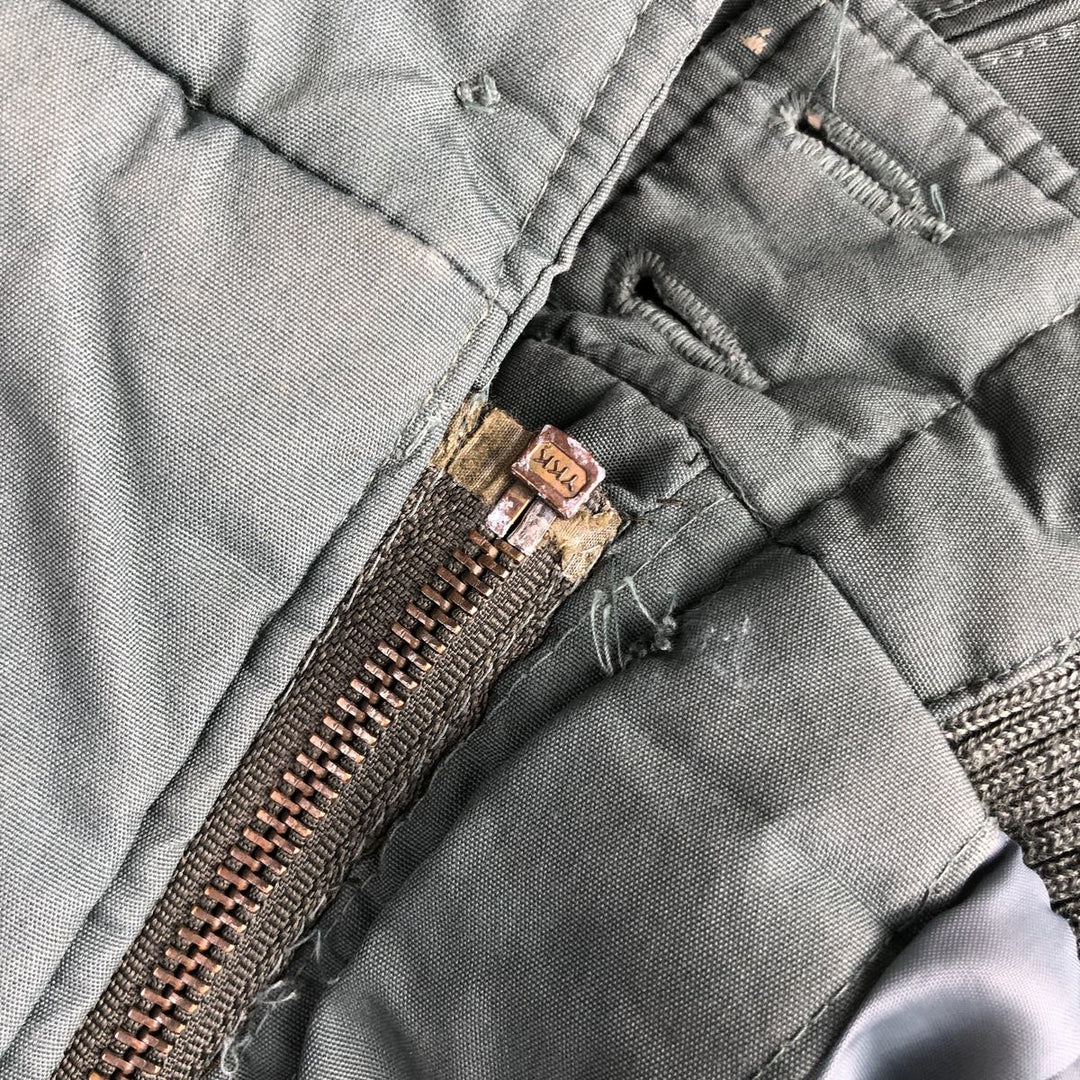 Carl Michaels padded derby jacket with cup shoulders, men's size XL polyester Khaki type Vintage Second Hand