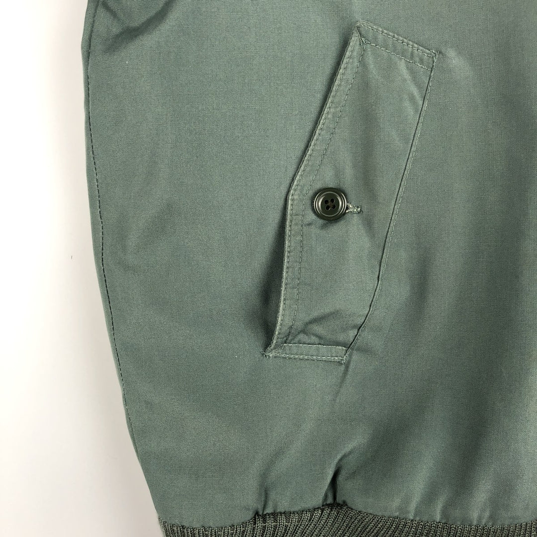 Carl Michaels padded derby jacket with cup shoulders, men's size XL polyester Khaki type Vintage Second Hand