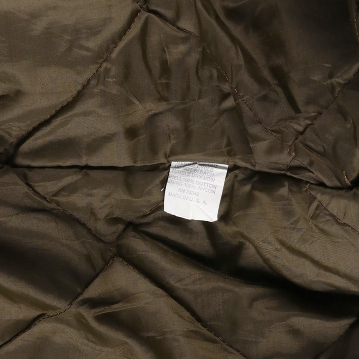 1980'S Mossy Oak Camouflage Pattern Realtree Camo Padded Puffer Jacket, Made in USA, Men's XL cotton Khaki type Vintage Second Hand