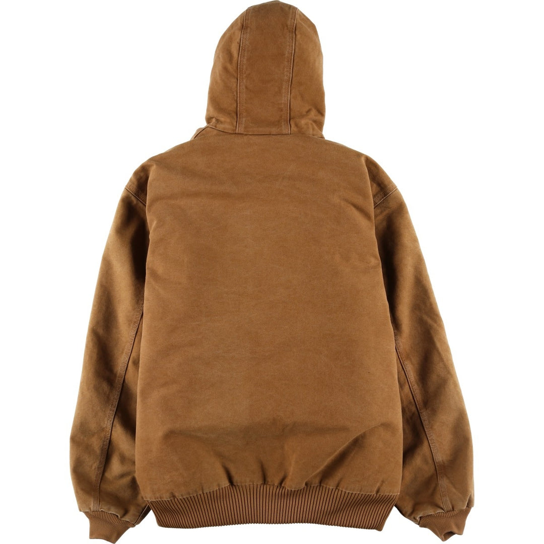 Carhartt Padded Active Jacket, Duck Full Zip Hoodie, Men's XL cotton brown type Vintage Second Hand