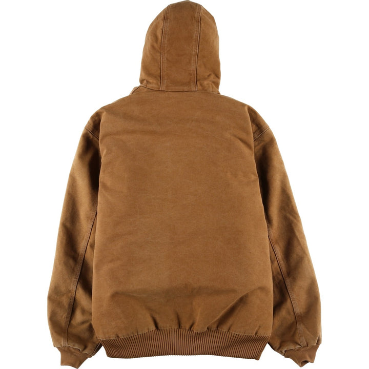 Carhartt Padded Active Jacket, Duck Full Zip Hoodie, Men's XL cotton brown type Vintage Second Hand