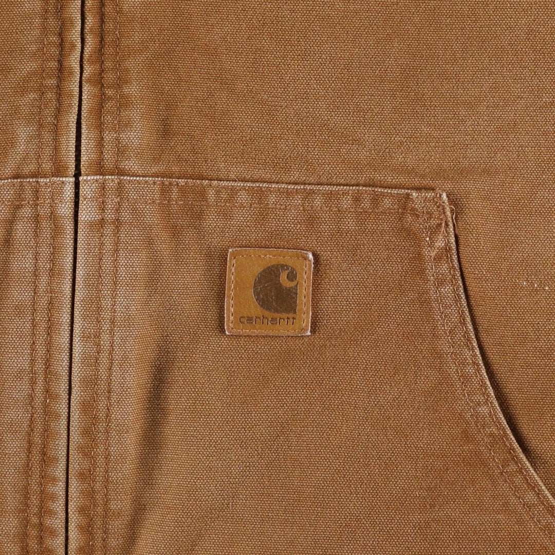 Carhartt Padded Active Jacket, Duck Full Zip Hoodie, Men's XL cotton brown type Vintage Second Hand