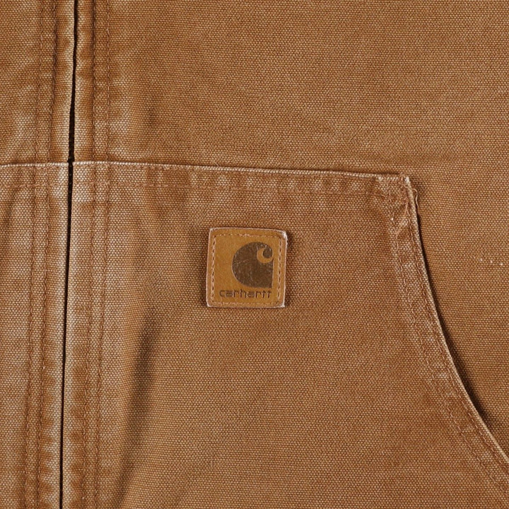Carhartt Padded Active Jacket, Duck Full Zip Hoodie, Men's XL cotton brown type Vintage Second Hand