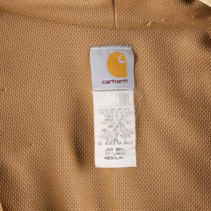 Big size Carhartt Active Jacket Duck Full Zip Parka Men's XXXL equivalent cotton Beige type Vintage Second Hand