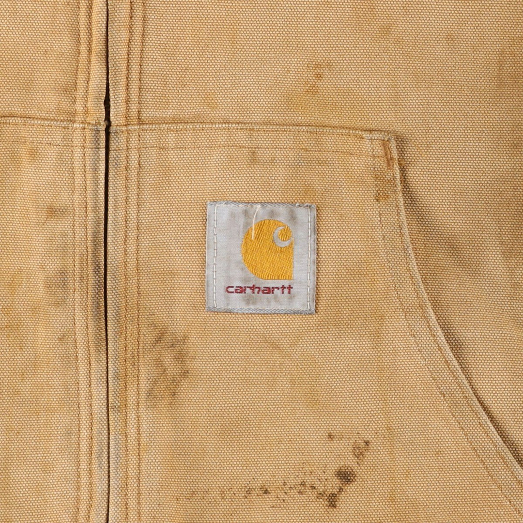 Big size Carhartt Active Jacket Duck Full Zip Parka Men's XXXL equivalent cotton Beige type Vintage Second Hand
