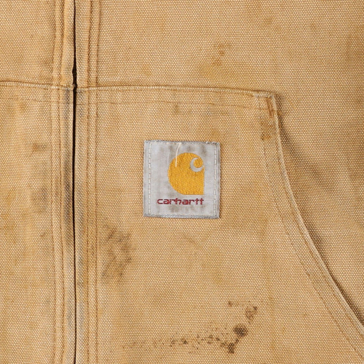 Big size Carhartt Active Jacket Duck Full Zip Parka Men's XXXL equivalent cotton Beige type Vintage Second Hand