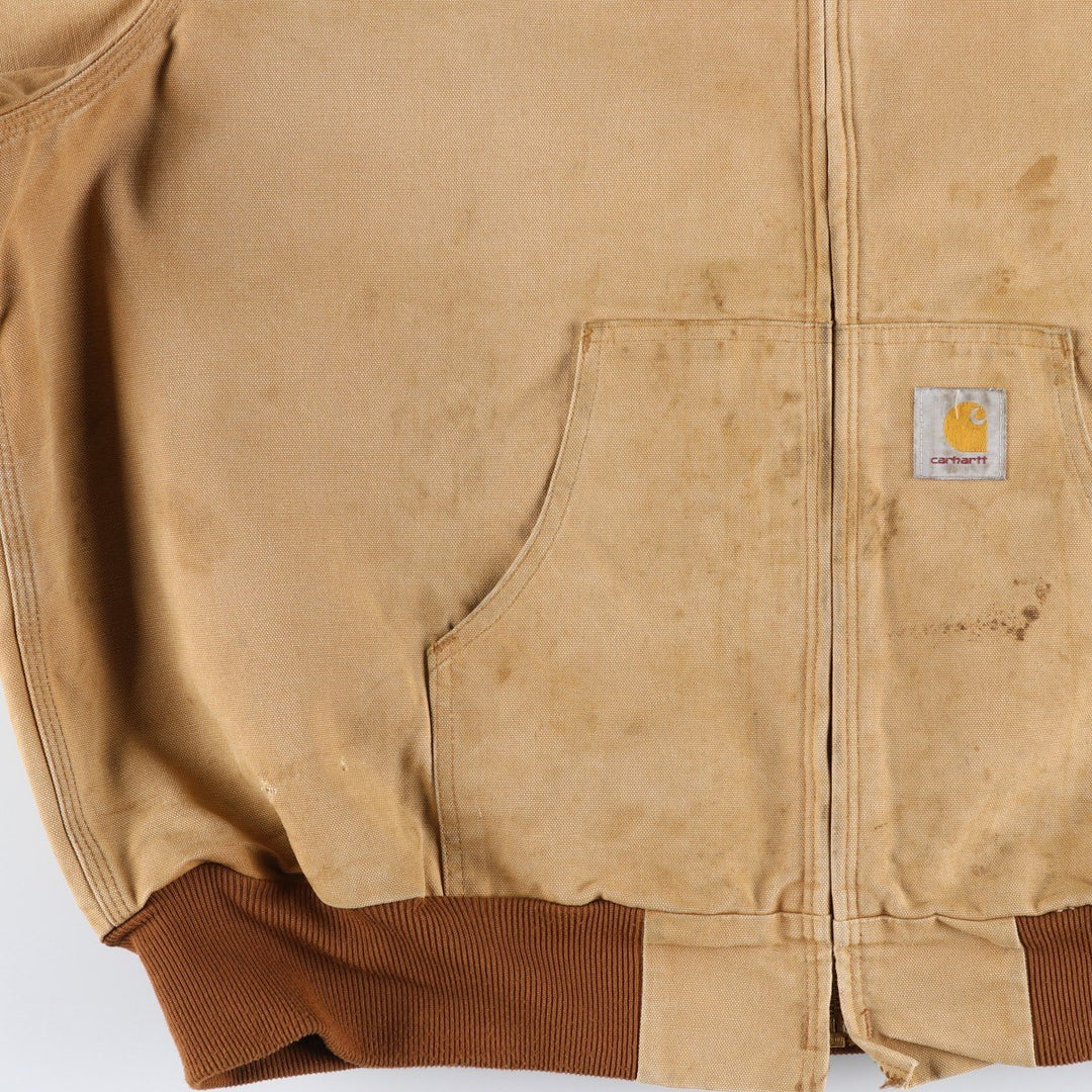 Big size Carhartt Active Jacket Duck Full Zip Parka Men's XXXL equivalent cotton Beige type Vintage Second Hand