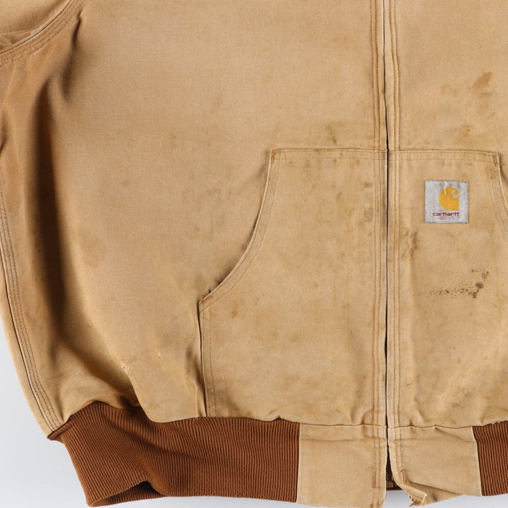 Big size Carhartt Active Jacket Duck Full Zip Parka Men's XXXL equivalent cotton Beige type Vintage Second Hand