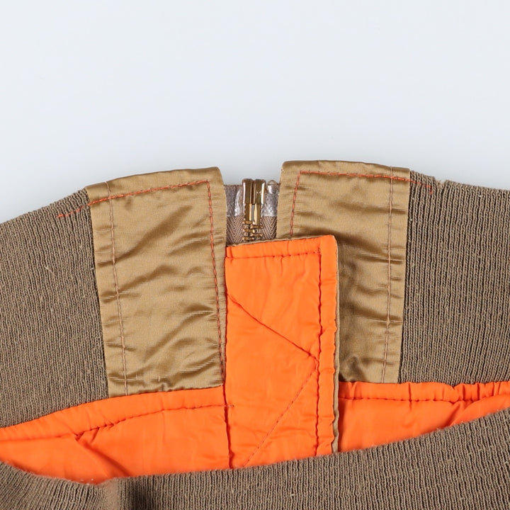 Civilian MA-1 style padded military flight jacket, made in the USA, men's size M Nylon Gold type Vintage Second Hand