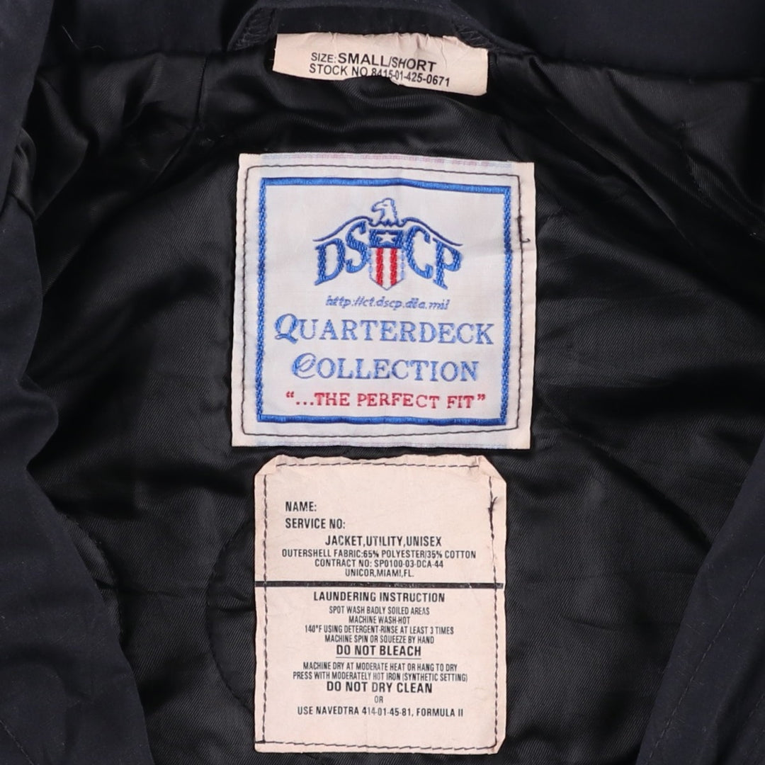 2000'S US Military Utility Jacket, Made in USA, Small polyester black type Vintage Second Hand