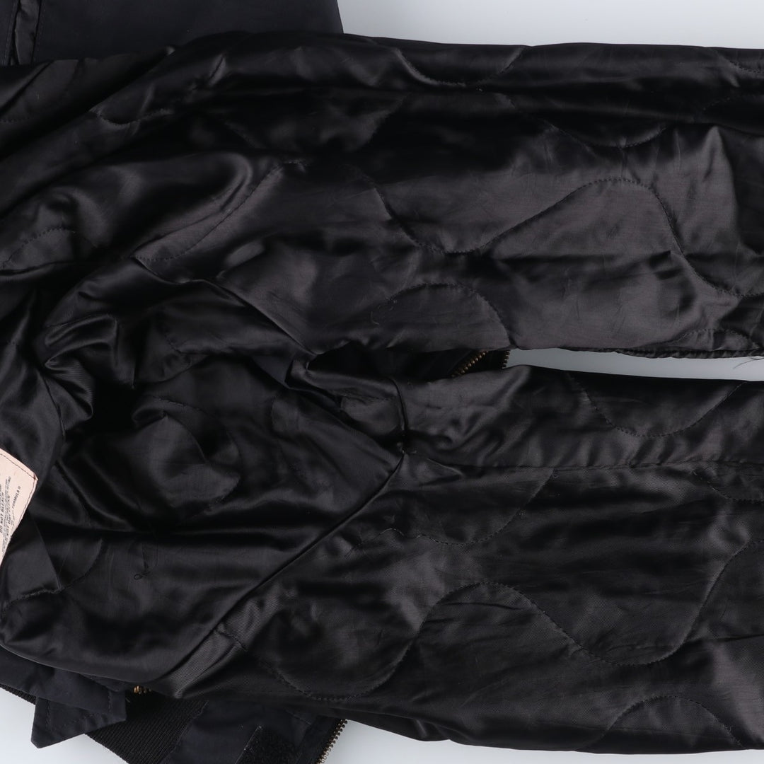 2000'S US Military Utility Jacket, Made in USA, Small polyester black type Vintage Second Hand