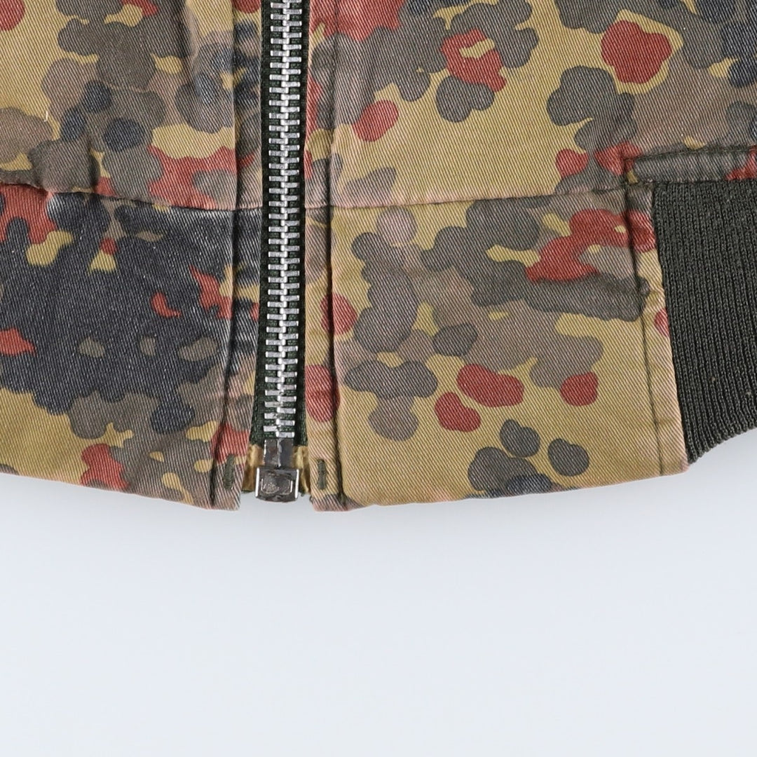 Civilian MA-1 Camouflage Pattern Padded Military Flight Jacket, Men's Size L polyester Khaki type Vintage Second Hand