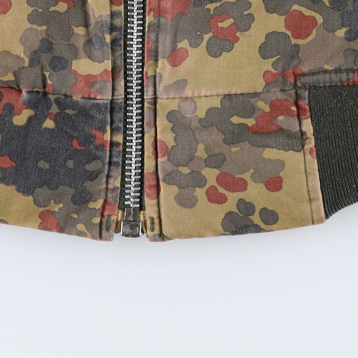 Civilian MA-1 Camouflage Pattern Padded Military Flight Jacket, Men's Size L polyester Khaki type Vintage Second Hand