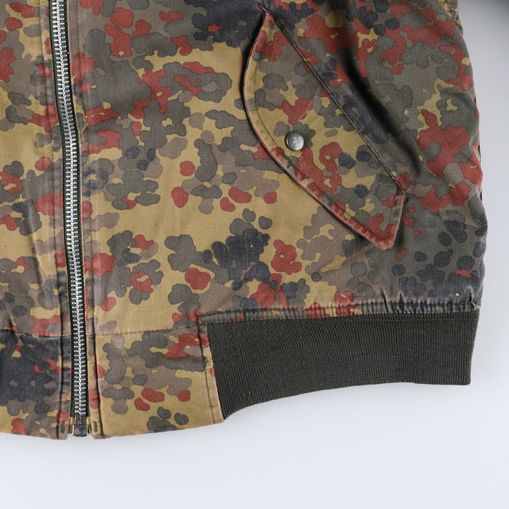 Civilian MA-1 Camouflage Pattern Padded Military Flight Jacket, Men's Size L polyester Khaki type Vintage Second Hand