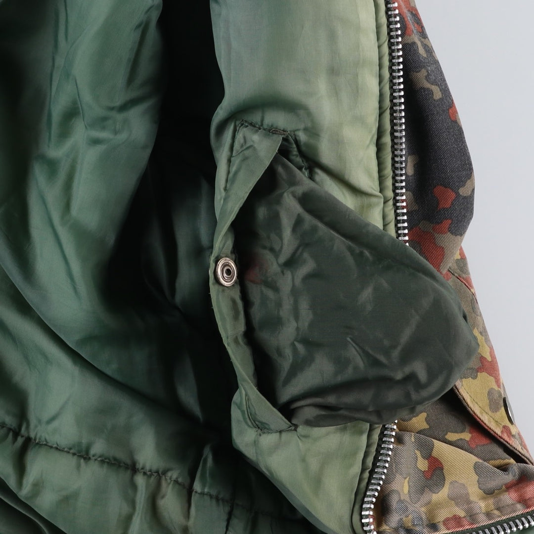 Civilian MA-1 Camouflage Pattern Padded Military Flight Jacket, Men's Size L polyester Khaki type Vintage Second Hand