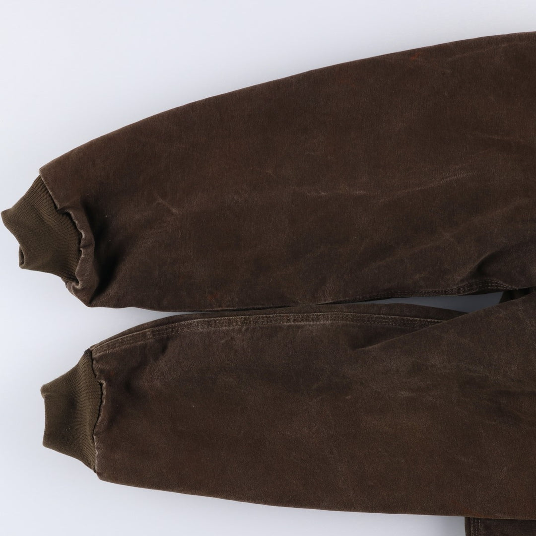 2000'S Carhartt Active Jacket, Padded Duck Full Zip Hoodie, Men's Size XL cotton brown type Vintage Second Hand