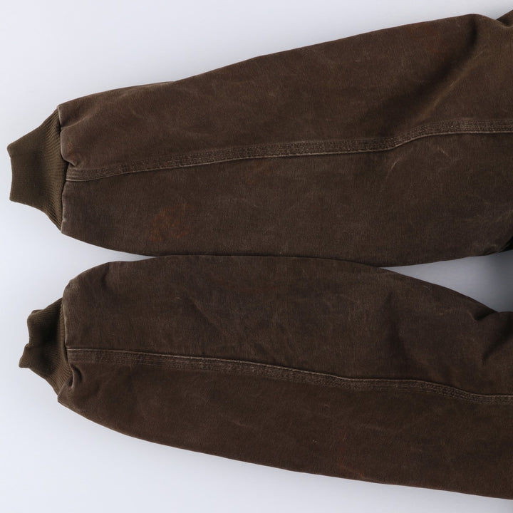 2000'S Carhartt Active Jacket, Padded Duck Full Zip Hoodie, Men's Size XL cotton brown type Vintage Second Hand