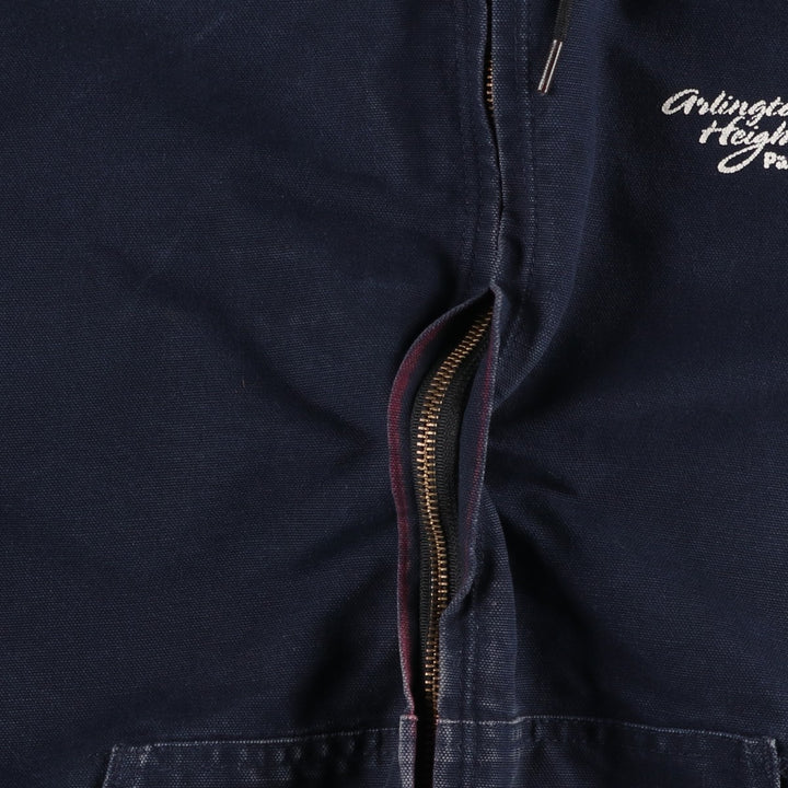 Carhartt Active Jacket Duck Full Zip Hoodie Men's XL cotton navy blue type Vintage Second Hand