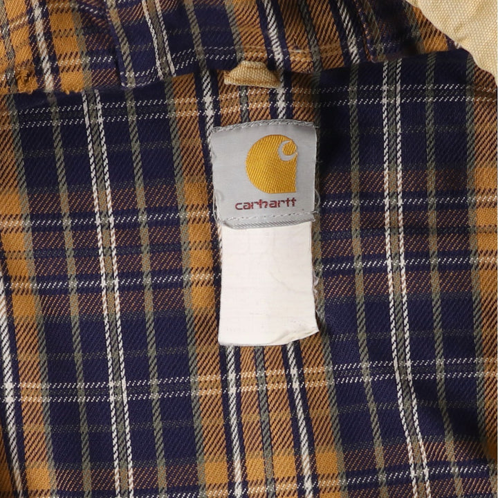 Carhartt Active Jacket Duck Full Zip Hoodie Men's XXL unclear Beige type Vintage Second Hand