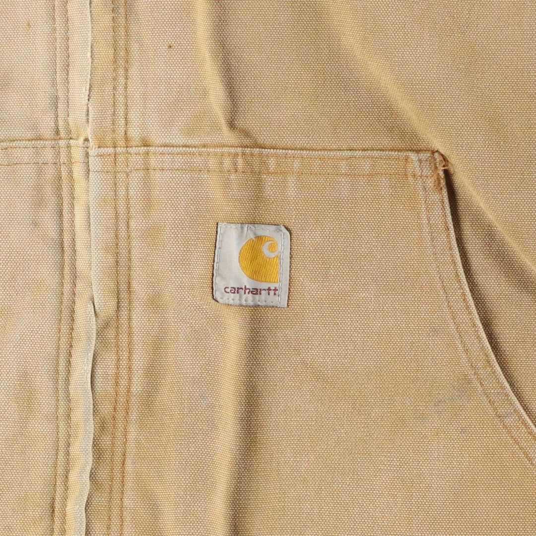 Carhartt Active Jacket Duck Full Zip Hoodie Men's XXL unclear Beige type Vintage Second Hand