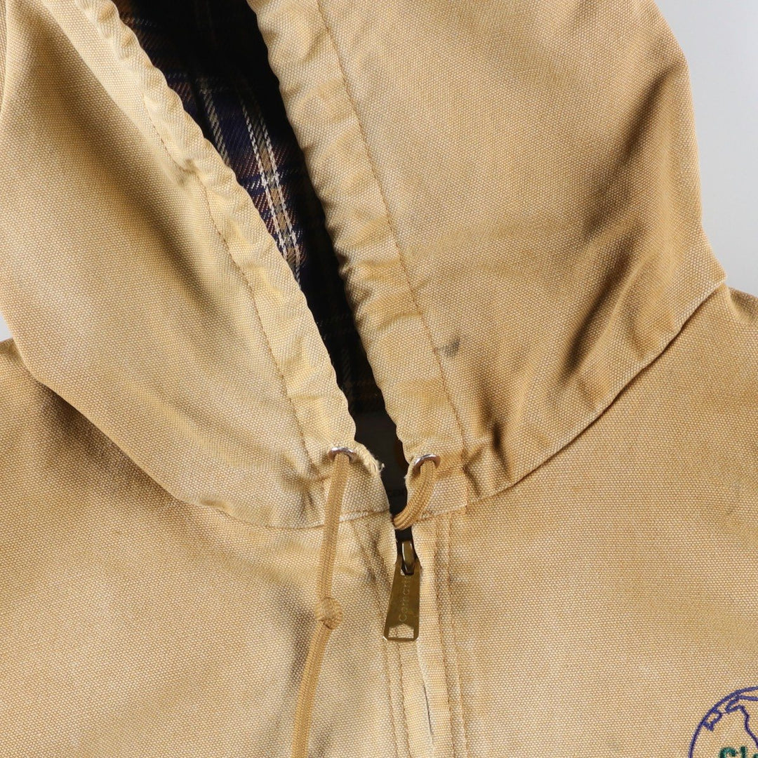 Carhartt Active Jacket Duck Full Zip Hoodie Men's XXL unclear Beige type Vintage Second Hand