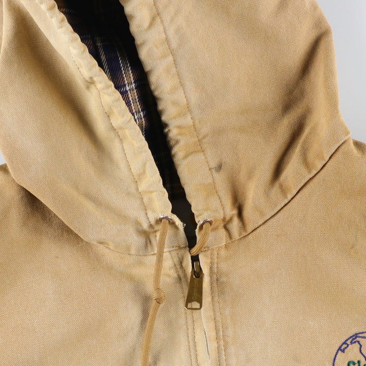 Carhartt Active Jacket Duck Full Zip Hoodie Men's XXL unclear Beige type Vintage Second Hand