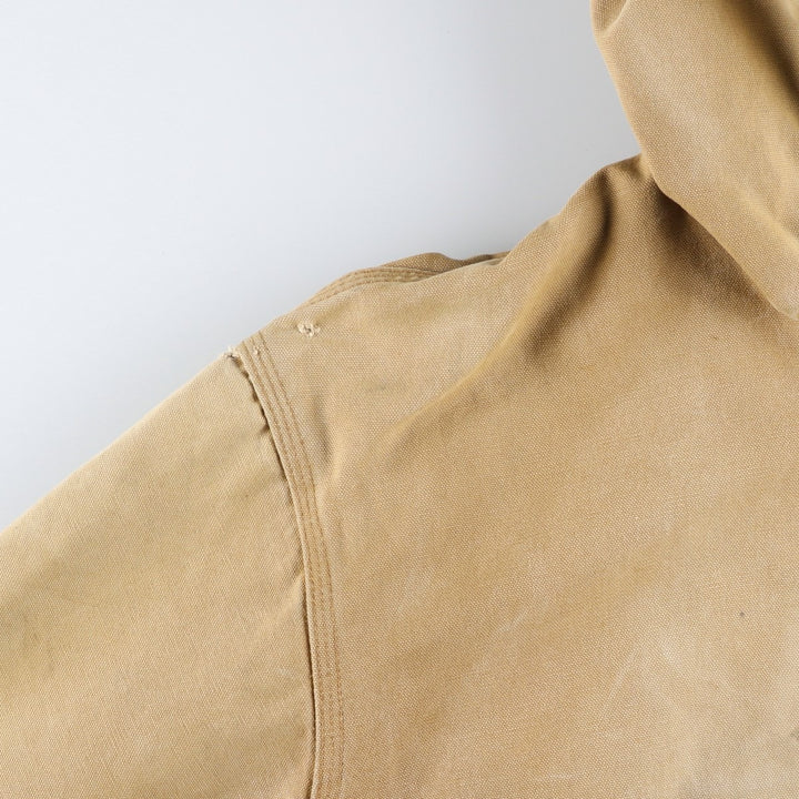 Carhartt Active Jacket Duck Full Zip Hoodie Men's XXL unclear Beige type Vintage Second Hand