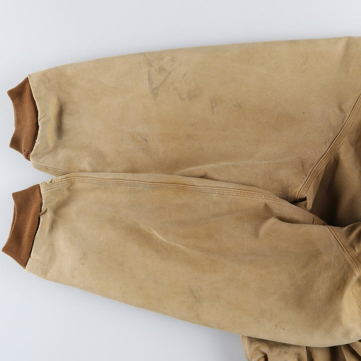 Carhartt Active Jacket Duck Full Zip Hoodie Men's XXL unclear Beige type Vintage Second Hand