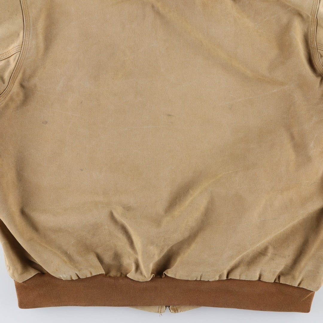 Carhartt Active Jacket Duck Full Zip Hoodie Men's XXL unclear Beige type Vintage Second Hand