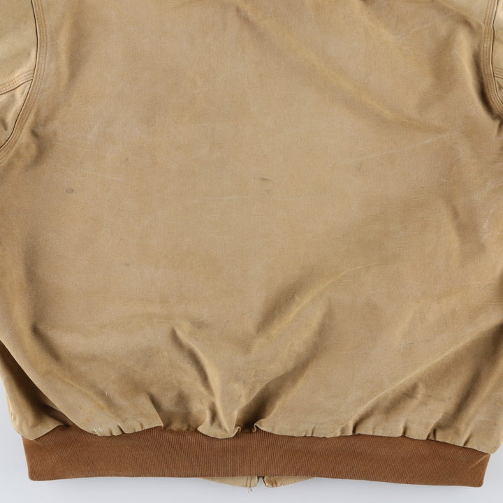 Carhartt Active Jacket Duck Full Zip Hoodie Men's XXL unclear Beige type Vintage Second Hand