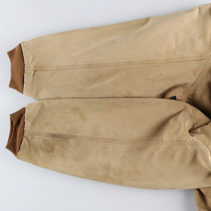 Carhartt Active Jacket Duck Full Zip Hoodie Men's XXL unclear Beige type Vintage Second Hand
