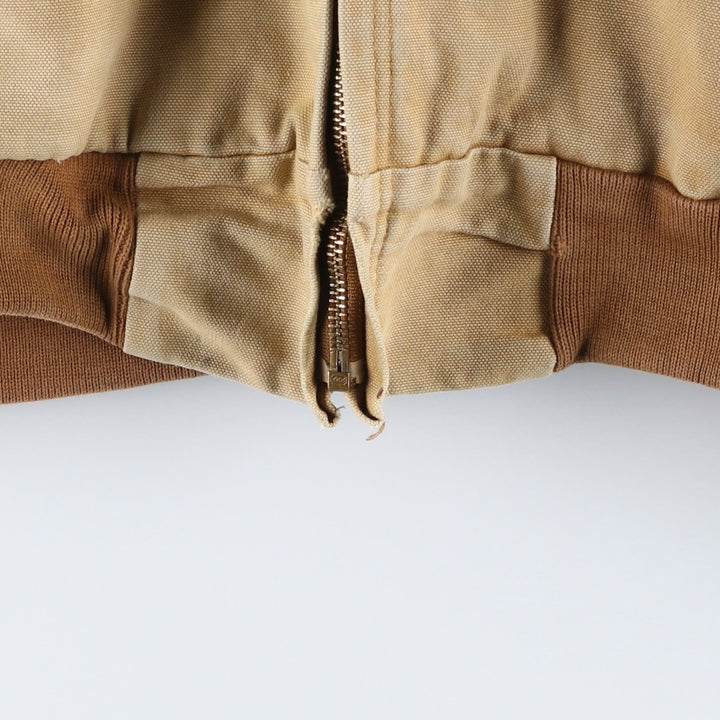 Carhartt Active Jacket Duck Full Zip Hoodie Men's XXL unclear Beige type Vintage Second Hand